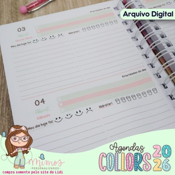 ARQ DIG - Agenda COLLORS A5 - 2026 - Imagem 3