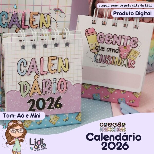ARQ DIG - Calendários A6 e Mini -  Professores - Imagem 3
