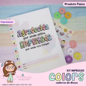 KIT IMPRESSOS - Caderno de Disco A5 - COLORS