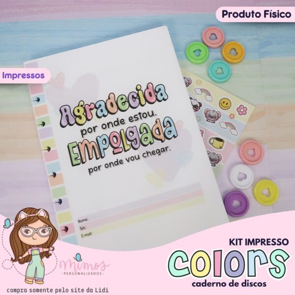 KIT IMPRESSOS - Caderno de Disco A5 - COLORS - Imagem 1