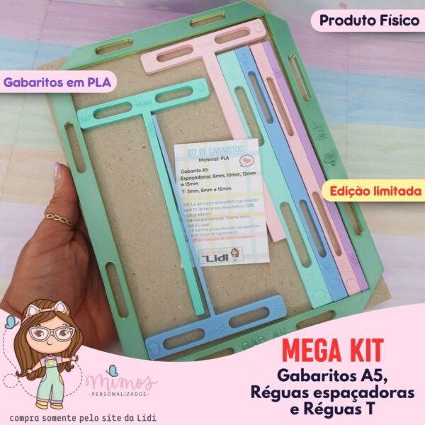Kit  de Réguas - Mega KIT (Gab. A5, Réguas T e Espaçadoras) - Imagem 1