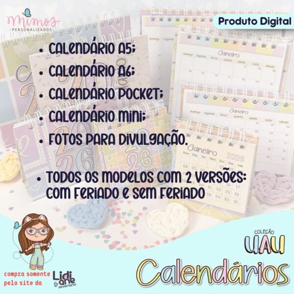 ARQ DIG - Calendários 2026 UAU - Imagem 2