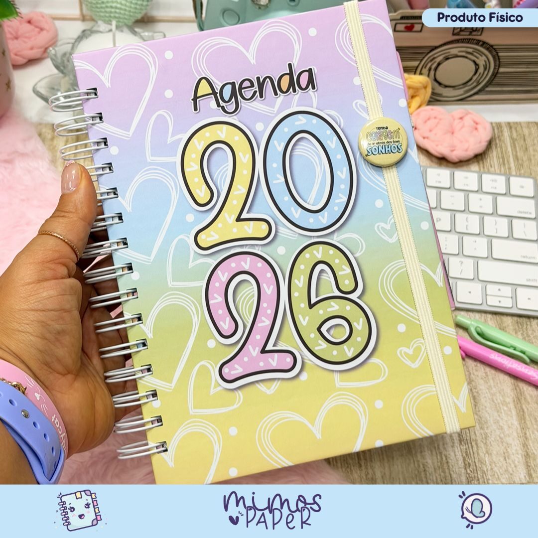 ColUAU-ProdFis10 Agenda 2026 - LOVE COLOR - 1DPP - Imagem 1