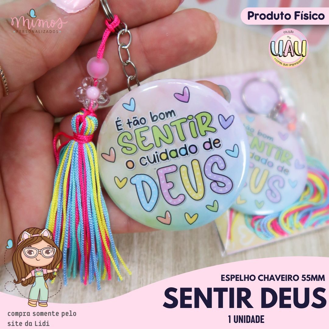 Escolar-UAU5 Chaveiro UAU - SENTIR DEUS - Imagem 1